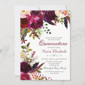 Floral Quinceanera Invitation (Front)
