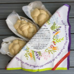Floral Quirky Name Yehi Ratzon Challah Dough Cover Cloth Napkin<br><div class="desc">New Florals- in today's colors. By popular demand, we've created this design favorite in a 'Yehi Ratzon' version. Includes the Full Blessing. And because your challah is a work of art, this design has space to sign your name with a flourish!. Need help with this design? Want to see other...</div>