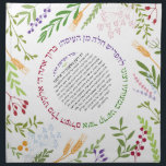 Floral Quirky Yehi Ratzon Challah Dough Cover & Cloth Napkin<br><div class="desc">Casual Florals- in Bright Spring Colors. Baking enthusiasts: Express yourself & show off your personal style while giving back to those in need! Our 100% cotton dough covers are both functional and beautifully designed to cover your rising dough. They come in traditional, classic, and modern styles. Many of our covers...</div>