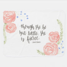 floral quote baby blanket