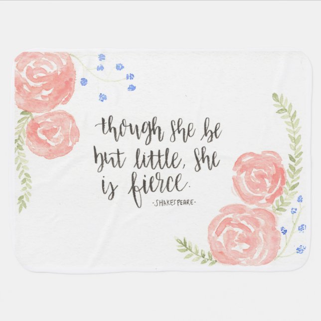 floral quote baby blanket (Horizontal)