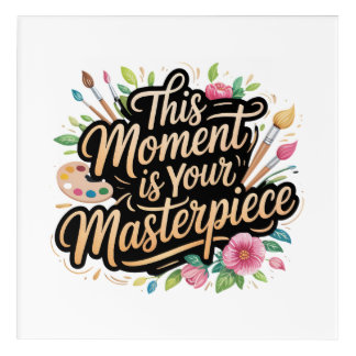 Floral Quote Design Acrylic Print