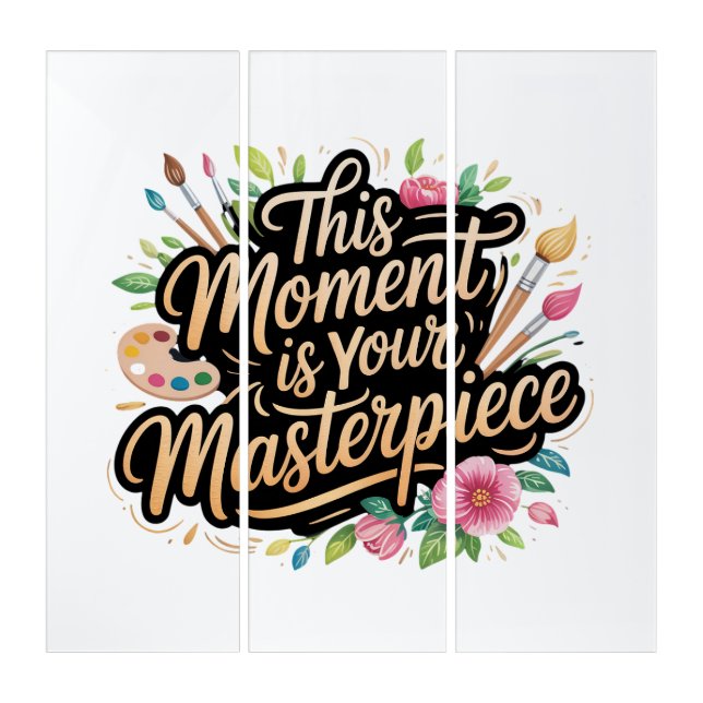 Floral Quote Design  Triptych (Front)