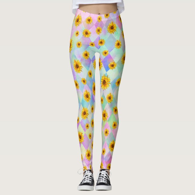 Floral Rainbow Leggings (Front)
