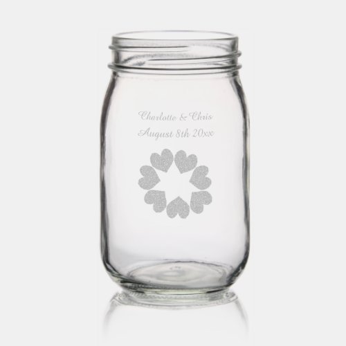 Floral Rainbow Love Hearts Custom Wedding