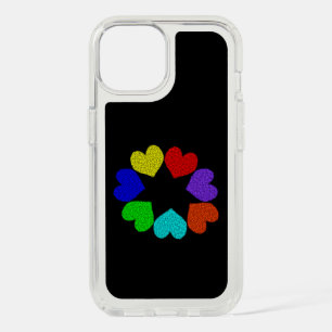 Floral Rainbow Love Hearts Phone Case