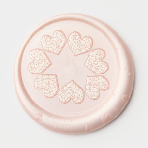 Floral Rainbow Love Hearts Wedding Wax Seal Sticker