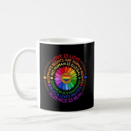 Floral Rainbow Political and Social Stand  Coffee Mug