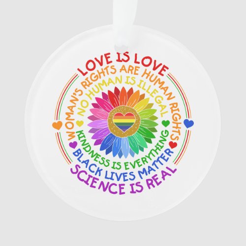 Floral Rainbow Political and Social Stand Ornament