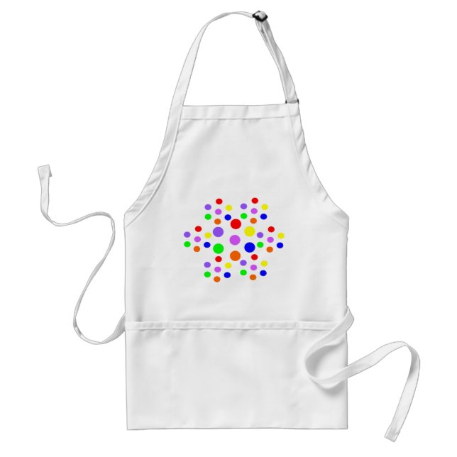 Floral Rainbow Spots Apron (Front)