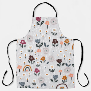 Floral Rainbows: Hand Drawn Seamless Texture Apron