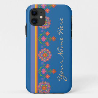 Floral Rangoli Border Blue iPhone 5 Xtreme Case