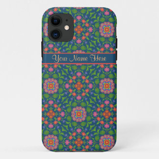 Floral Rangoli on Deep Blue iPhone 5 Xtreme Case