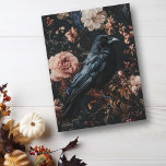 Floral Raven Crow Gothic  Postcard<br><div class="desc">This design was created through digital art. It may be personalized by clicking the customize button and changing the color, adding a name, initials or your favorite words. Contact me at colorflowcreations@gmail.com if you with to have this design on another product. See more of my creations or follow me at...</div>