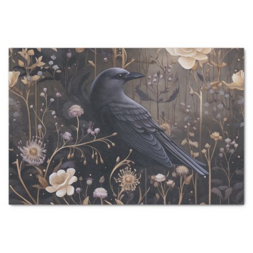 Floral Raven Tissue Paper