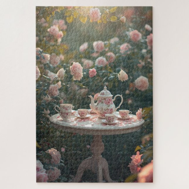 Floral Reading Nook Jigsaw Puzzle (Vertical)