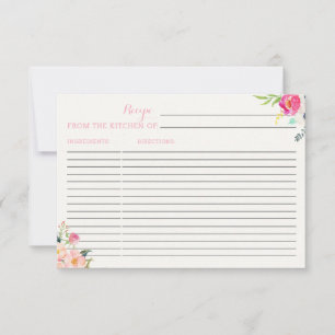 Floral Recipe Card and Poem
