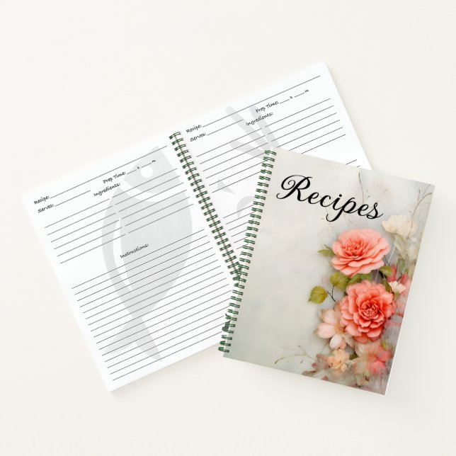 Floral Recipe Notebook (Inside)