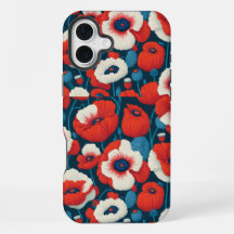 Floral red and white flower partner