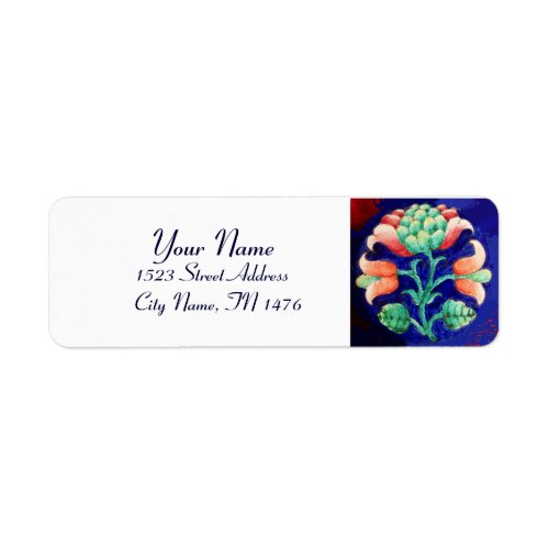 FLORAL Red Green Blue White Label