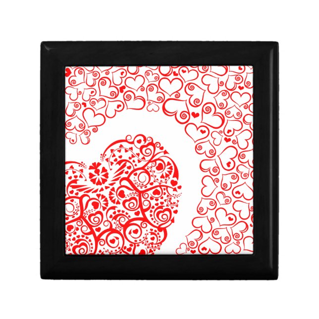 Floral Red Heart Lover Gift Box (Front)