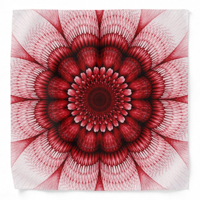 Floral red pattern bandana (Front)