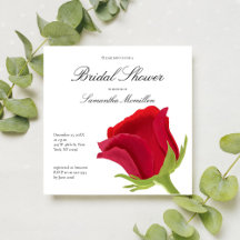 Floral Red Rose Bridal Shower