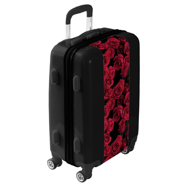 Floral Red Rose Garden Flowers Luggage