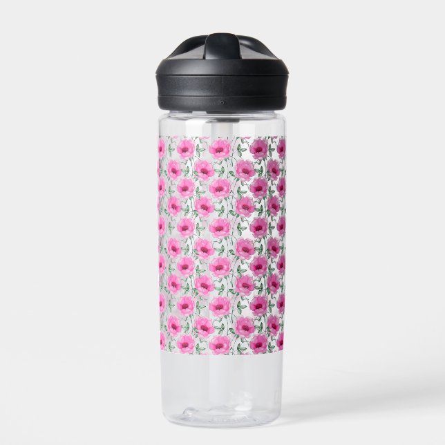 Floral Red Roses Pattern-55501 Water Bottle (Front)