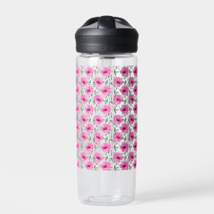 Floral Red Roses Pattern-5550 Water Bottle