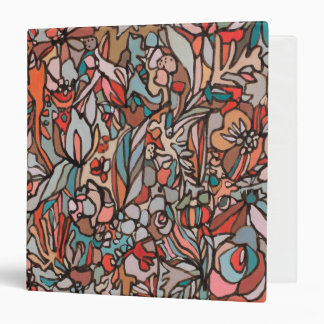 Floral Red Turqouise Jennifer Mercede Binder