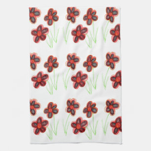 Floral Reds Towel