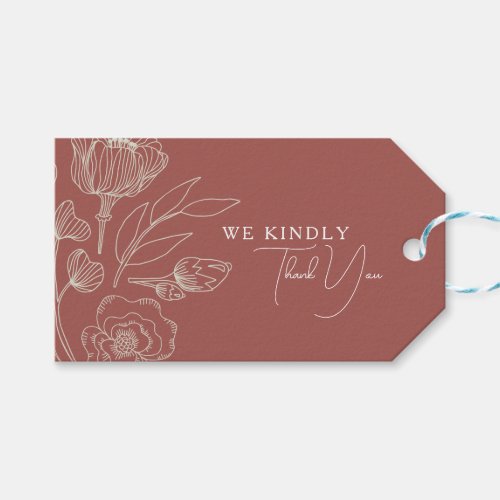 Floral Redwood Gift Tags