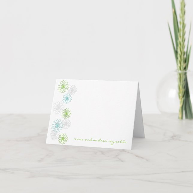 Floral Reflections Thank You Note Card (Front)