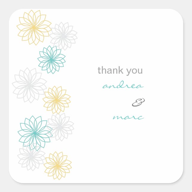 Floral Reflections Thank You Sticker (Front)
