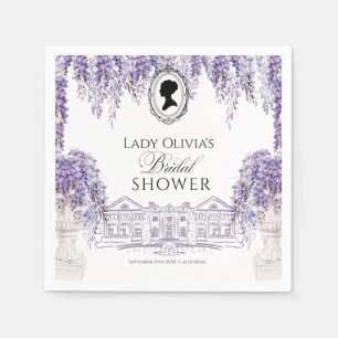 Floral Regency Era Vintage Bridal Shower Napkins