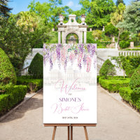 Floral Regency Welcome Sign Foam Poster Board