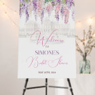 Floral Regency Welcome Sign Foam Poster Board