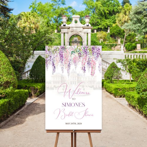 Floral Regency Welcome Sign Poster 
