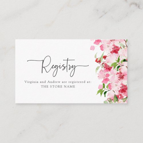 Floral Registry Card