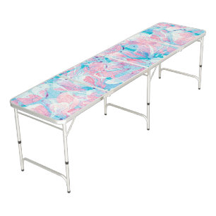 Floral Regulation Size Beer Pong Table