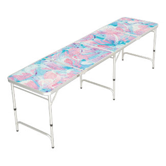 Floral Regulation Size Beer Pong Table