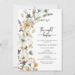 Floral Rehearsal Dinner Invitation