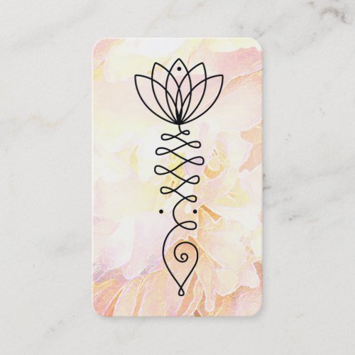 *~* Floral Reiki Yoga Heart Peony Lotus  Flower Business Card