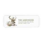 Floral Reindeer | Christmas | return address Label<br><div class="desc">These Christmas return address labels feature a reindeer all decked out with holiday flowers.
You can personalize with you name and address.</div>