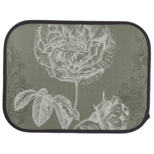 Floral Relief I Car Mat
