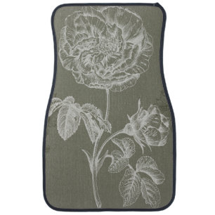 Floral Relief I Car Mat