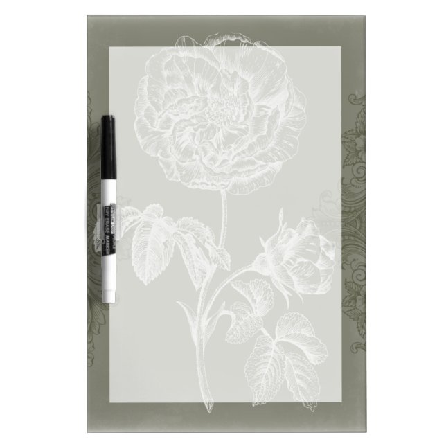 Floral Relief I Dry-Erase Board (Front)