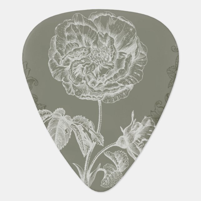 Floral Relief I Guitar Pick (Front)