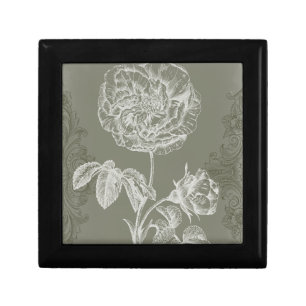 Floral Relief I Keepsake Box